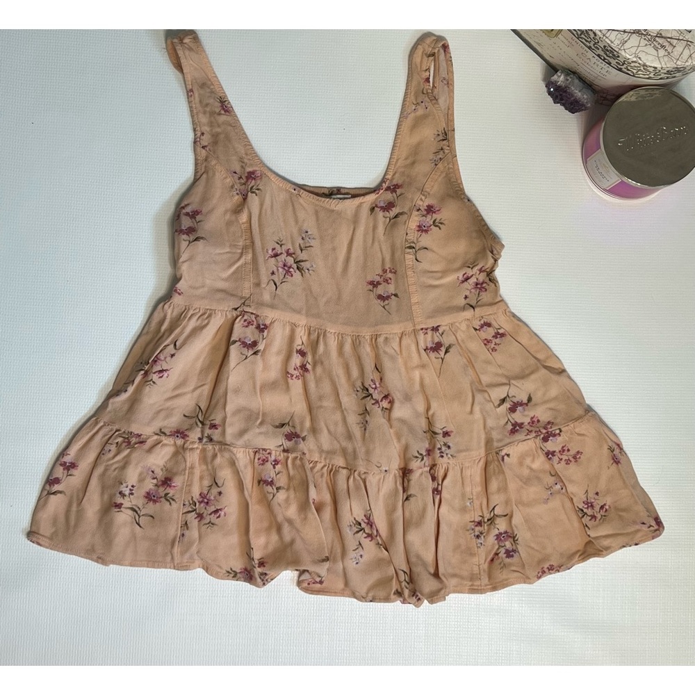 American Eagle Pink Floral Tank Top